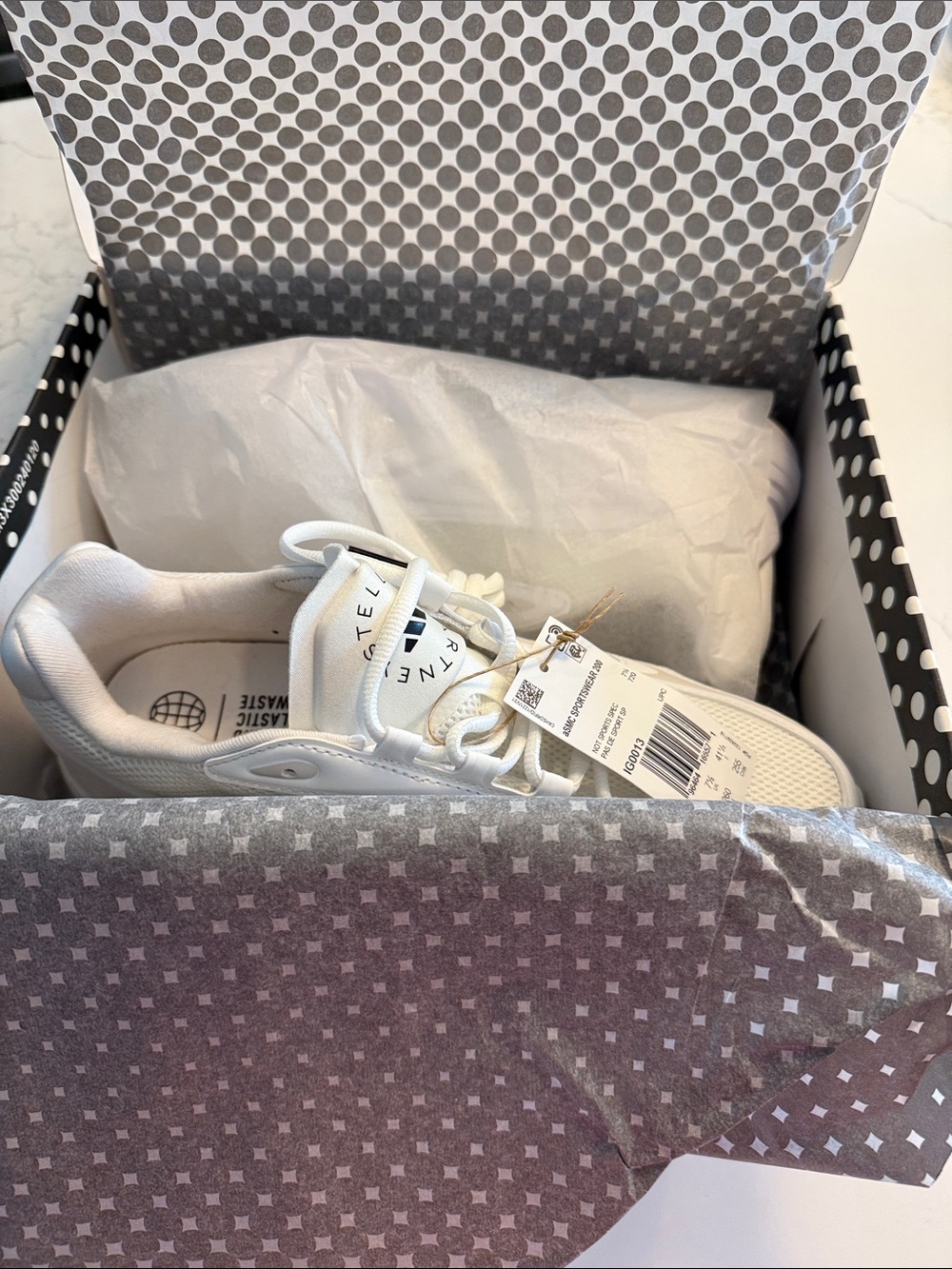 Stella McCartney White Low-Top Knit Sneaker